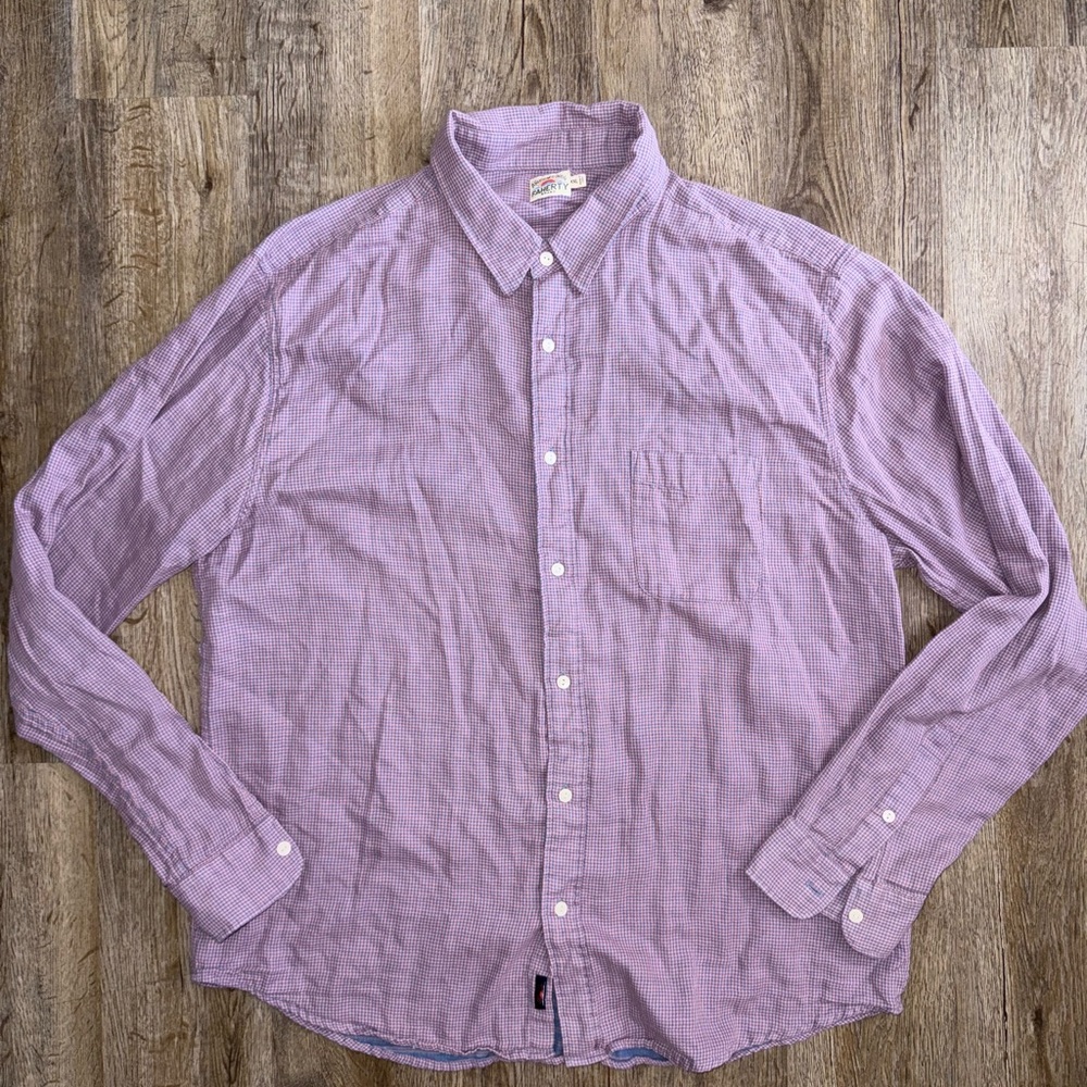 Faherty • Double Knit Long Sleeve Cotton Button Down